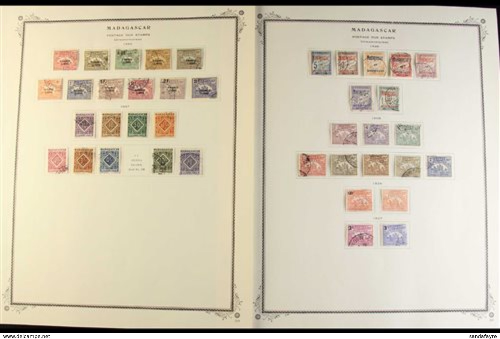 MADAGASCAR POSTAGE DUES 1896-1947 Very Fine Used Collection, Includes 1896 Imperf Set Complete, 1908-24 Set, 1924-27 Set - Other & Unclassified