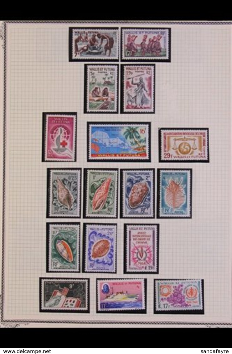 WALLIS & FUTUNA ISLANDS 1960-1986 ALL DIFFERENT NEVER HINGED MINT COLLECTION Presented In Mounts On Album Pages, Highly  - Autres & Non Classés