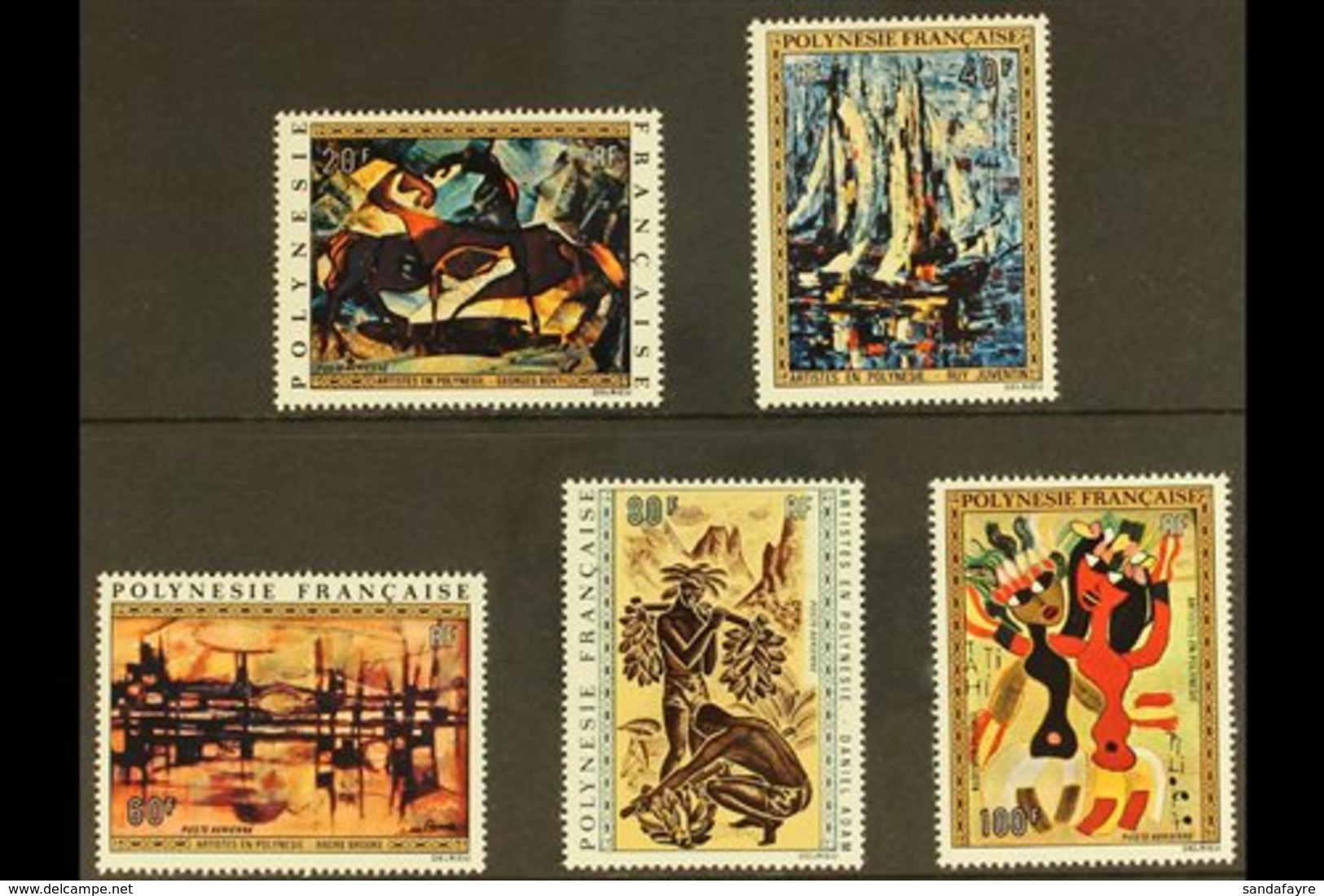 POLYNESIA 1972 Art (Air) Set, Yv 65/69, Never Hinged Mint (5 Stamps) For More Images, Please Visit Http://www.sandafayre - Sonstige & Ohne Zuordnung