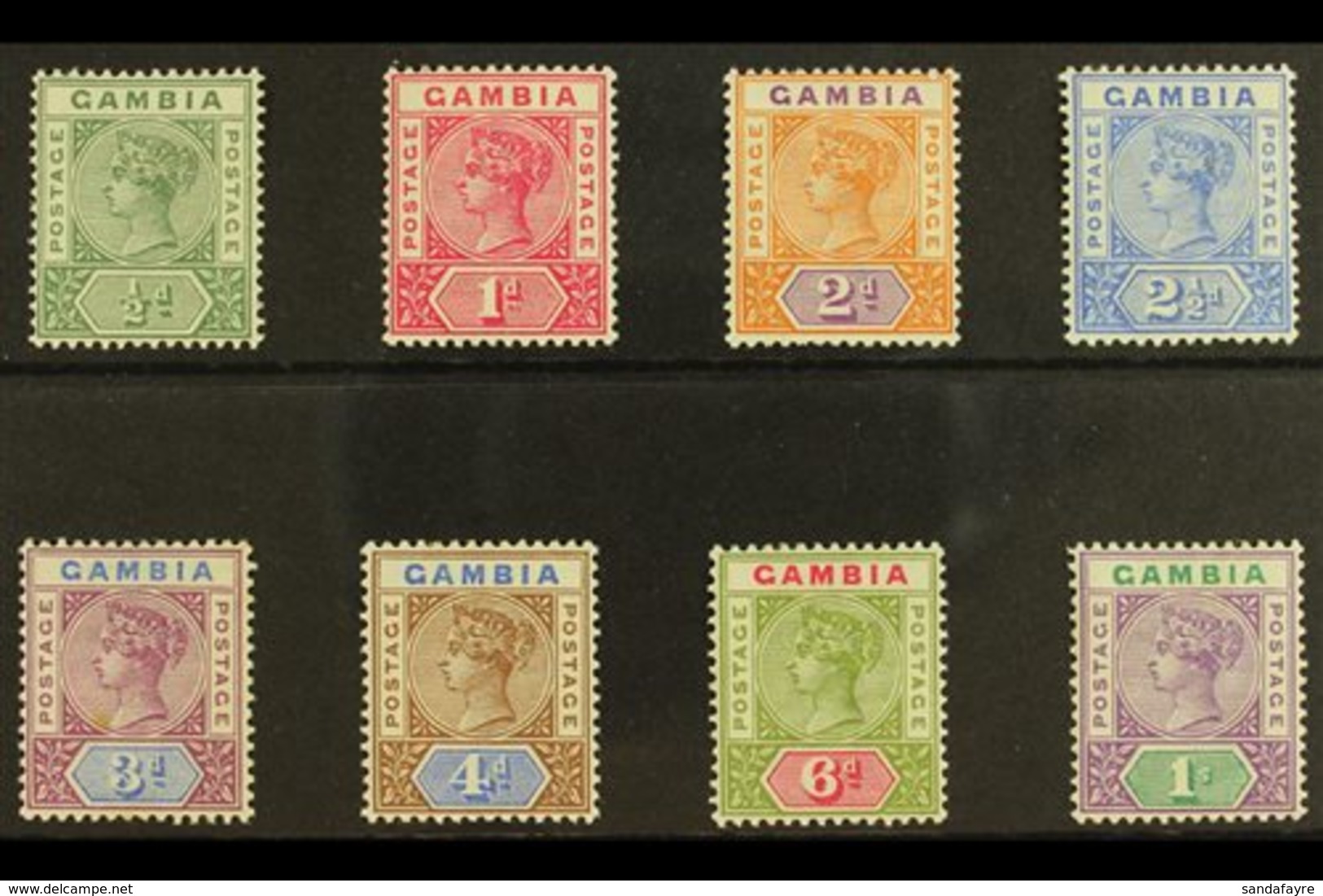 1898-1902 QV Definitives Complete Set, SG 37/44, Very Fine Mint. (8 Stamps) For More Images, Please Visit Http://www.san - Gambie (...-1964)