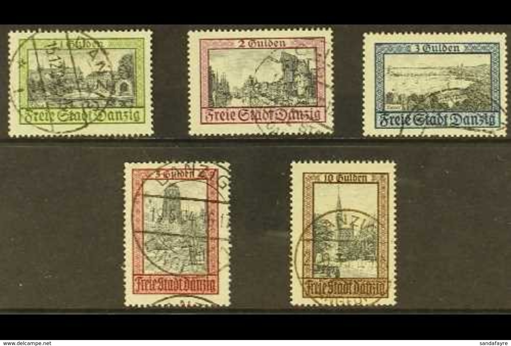 1924 (SEPT-NOV) Pictorials Complete Set, Michel 207/211, Very Fine Used. (5 Stamps) For More Images, Please Visit Http:/ - Other & Unclassified