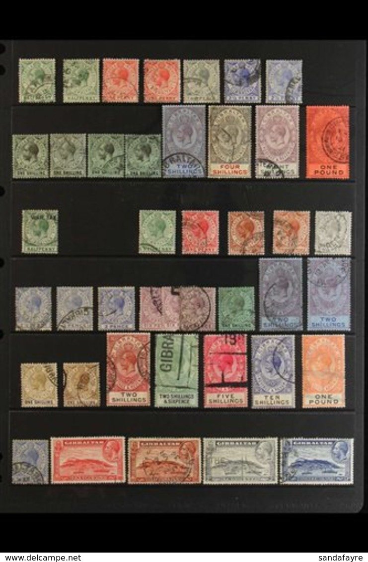 1886-1980's MINT, NHM & USED ASSEMBLY On Leaves, Stock Pages & In Packets, QV To KGVI Issues Used And QEII Issues Mint/N - Gibraltar