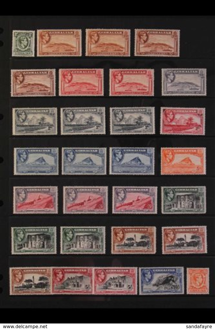 1938-51 FINE MINT DEFINITIVES CAT £1300+ An Attractive All Different Collection Which Includes The Complete Set From ½d  - Gibraltar
