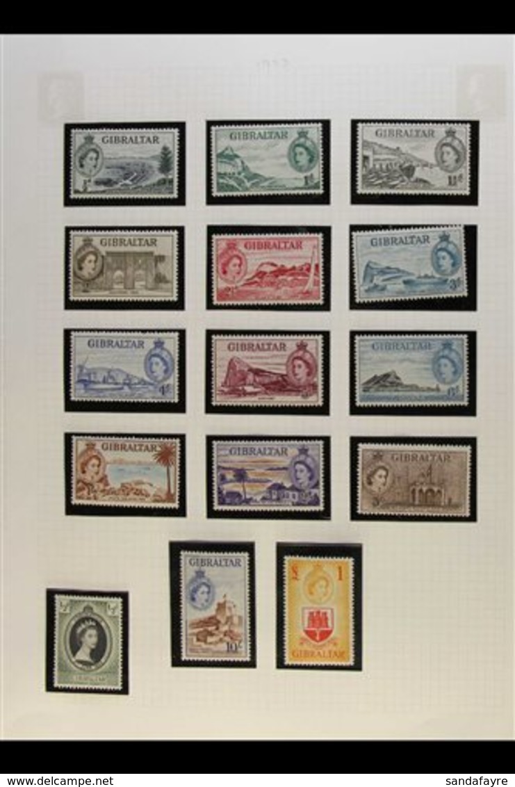 1953-1973 COMPLETE VERY FINE MINT COLLECTION In Hingeless Mounts On Leaves, All Different, Inc 1953-59 & 1960-62 Pictori - Gibraltar