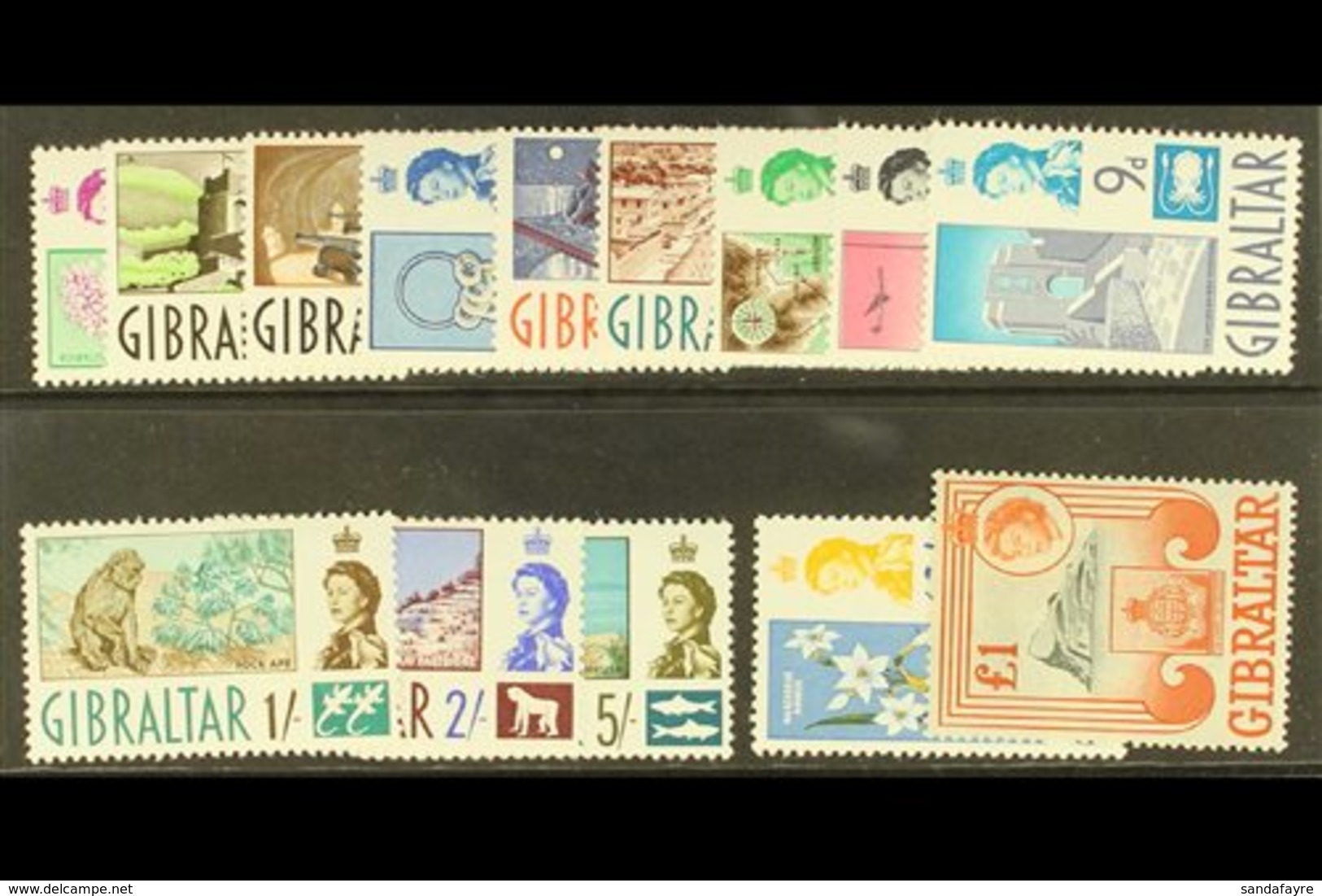 1960-62 Complete Definitive Set, SG 160/173, Never Hinged Mint. (14 Stamps) For More Images, Please Visit Http://www.san - Gibraltar