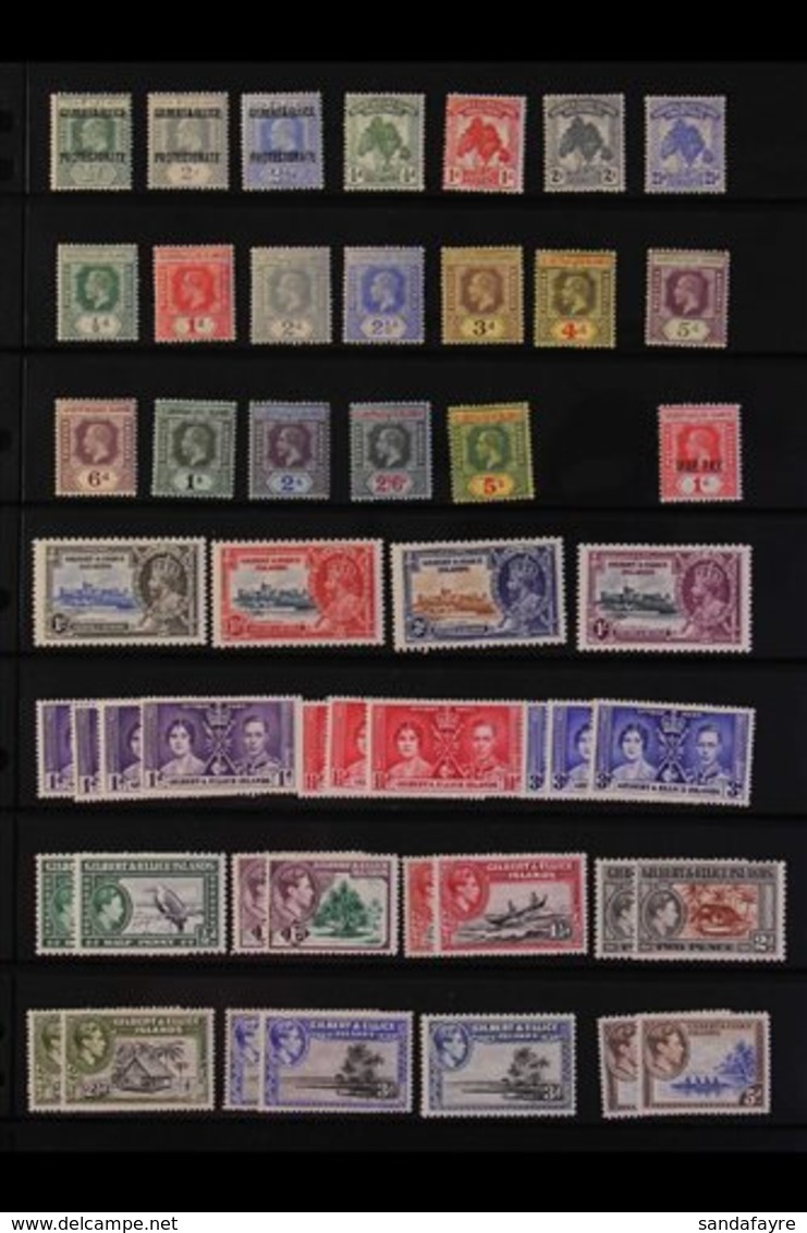 1911-78 FINE MINT COLLECTION We See 1911 ½d, 2d & 2½d Fiji Ovpts, 1911 Pandanus Pine Set, 1912-24 KGV Set To 5s, 1935 Si - Isole Gilbert Ed Ellice (...-1979)
