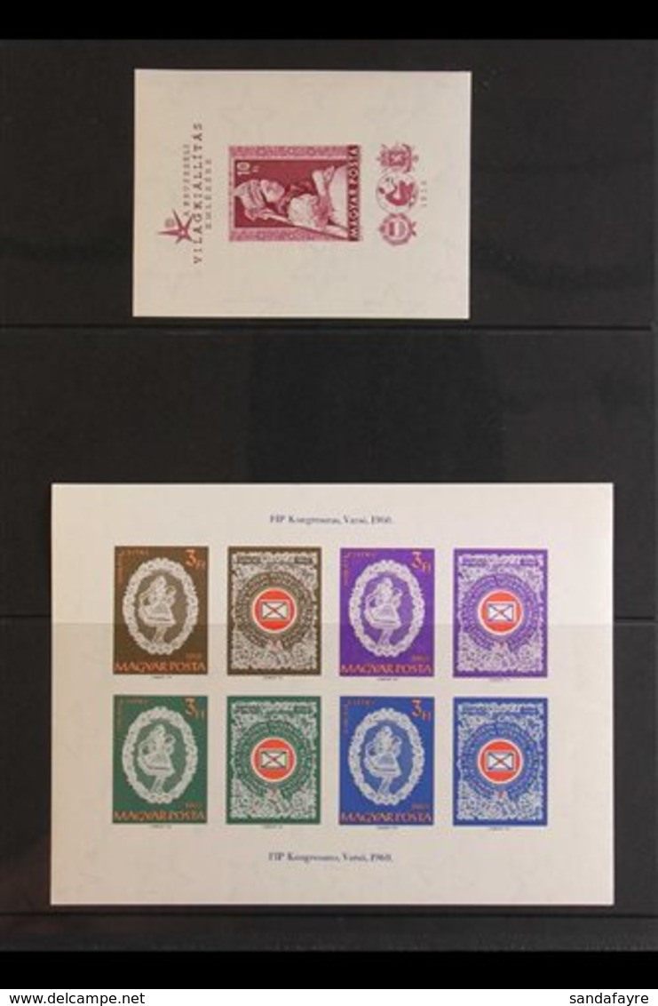 1958-74 NHM IMPERFORATE MINIATURE SHEET COLLECTION Presented On Stock Pages & Includes The 1958 Brussels Exhibition M/s, - Sonstige & Ohne Zuordnung