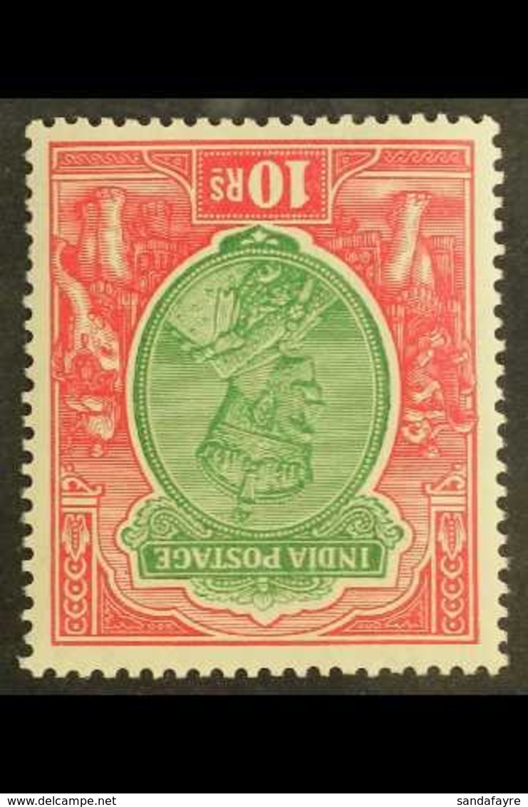 1926-33 10R Green And Scarlet, Watermark Inverted, Very Lightly Hinged Mint. For More Images, Please Visit Http://www.sa - Sonstige & Ohne Zuordnung