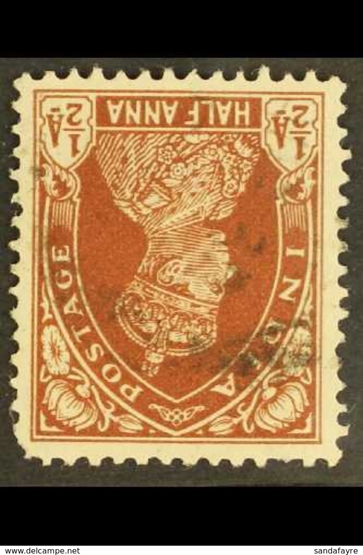 1937-40 ½a Red-brown WATERMARK INVERTED Variety, SG 248w, Used, A Few Short Perfs, Cat £250. For More Images, Please Vis - Autres & Non Classés