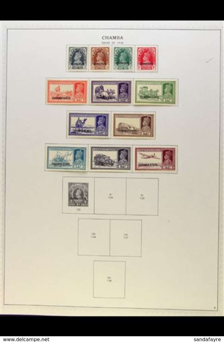 CHAMBA 1887-1948 ALL DIFFERENT Mint & Used Collection Presented Neatly On Printed Pages. A Mostly Mint Collection That I - Sonstige & Ohne Zuordnung