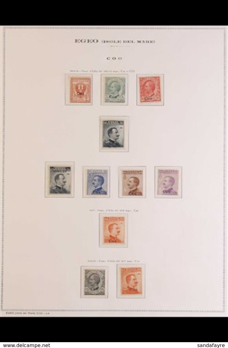 COS (COO) 1912-1922 "Cos" Local Overprints Complete Set (SG 3C/13C, Sassone 1/11), Fine Mint, Some Are Never Hinged, Ver - Other & Unclassified