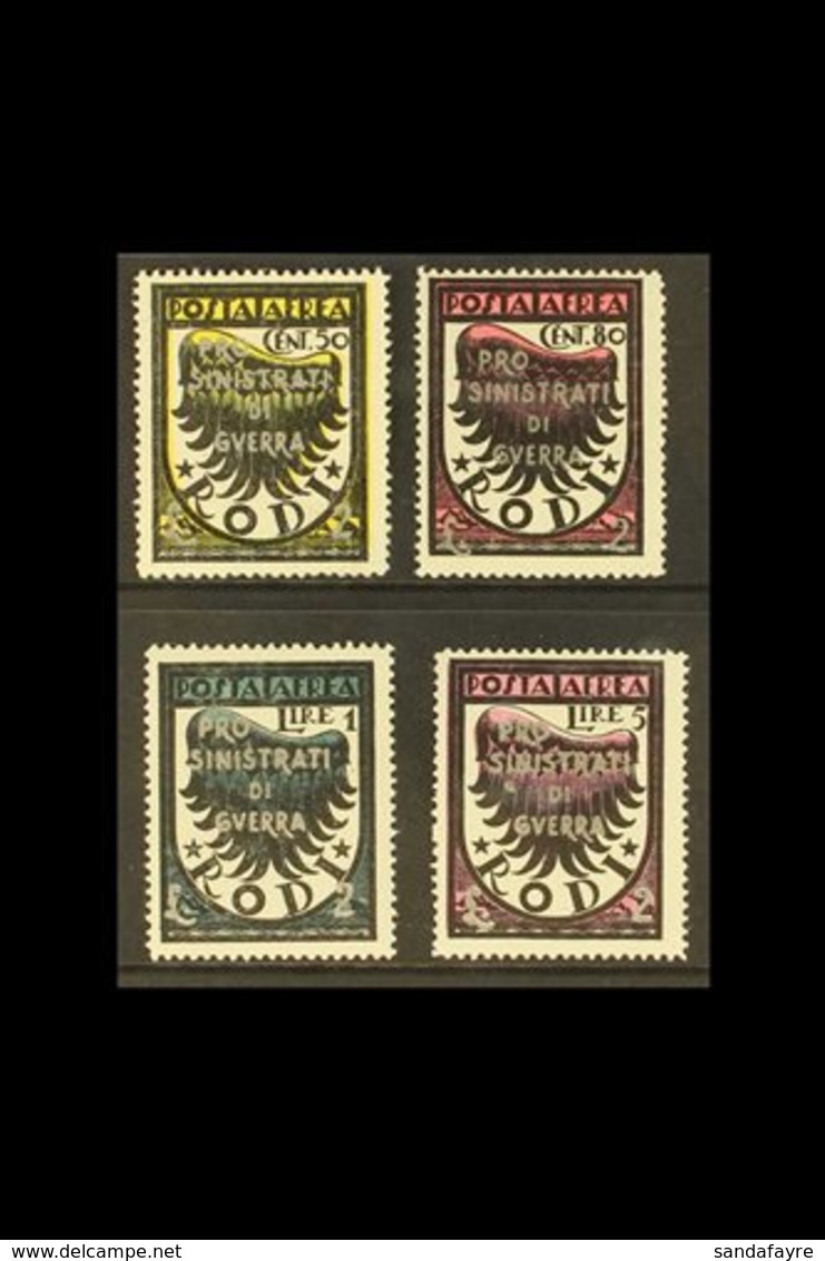 EGEO (DODECANESE ISLANDS) GERMAN OCCUPATION 1944 Air War Victims' Relief Overprints Complete Set (SG 232/35, Sassone 56/ - Other & Unclassified