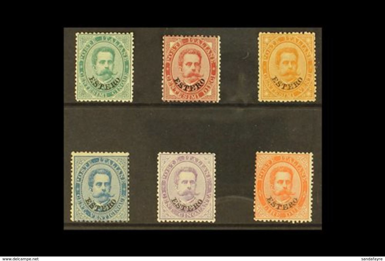 PO's IN TURKISH EMPIRE GENERAL ISSUES 1881-83 Complete "ESTERO" Opt Set, SG 12/17, Fine Mint. (6 Stamps) For More Images - Andere & Zonder Classificatie