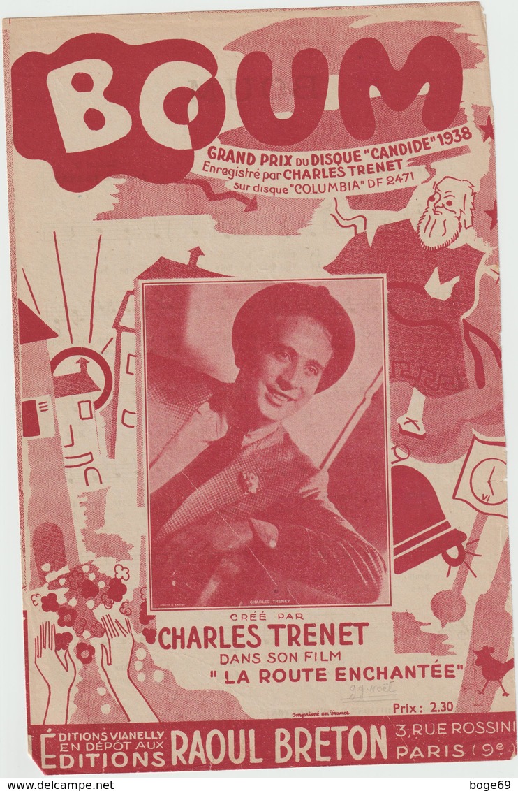 (TRE)CHARLES TRENET ,  BOUM - Scores & Partitions