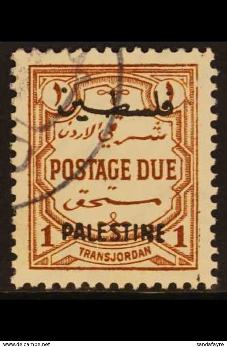 OCCUPATION OF PALESTINE POSTAGE DUE. 1948 1m Red-brown, SG PD17, Very Fine Used For More Images, Please Visit Http://www - Jordanie