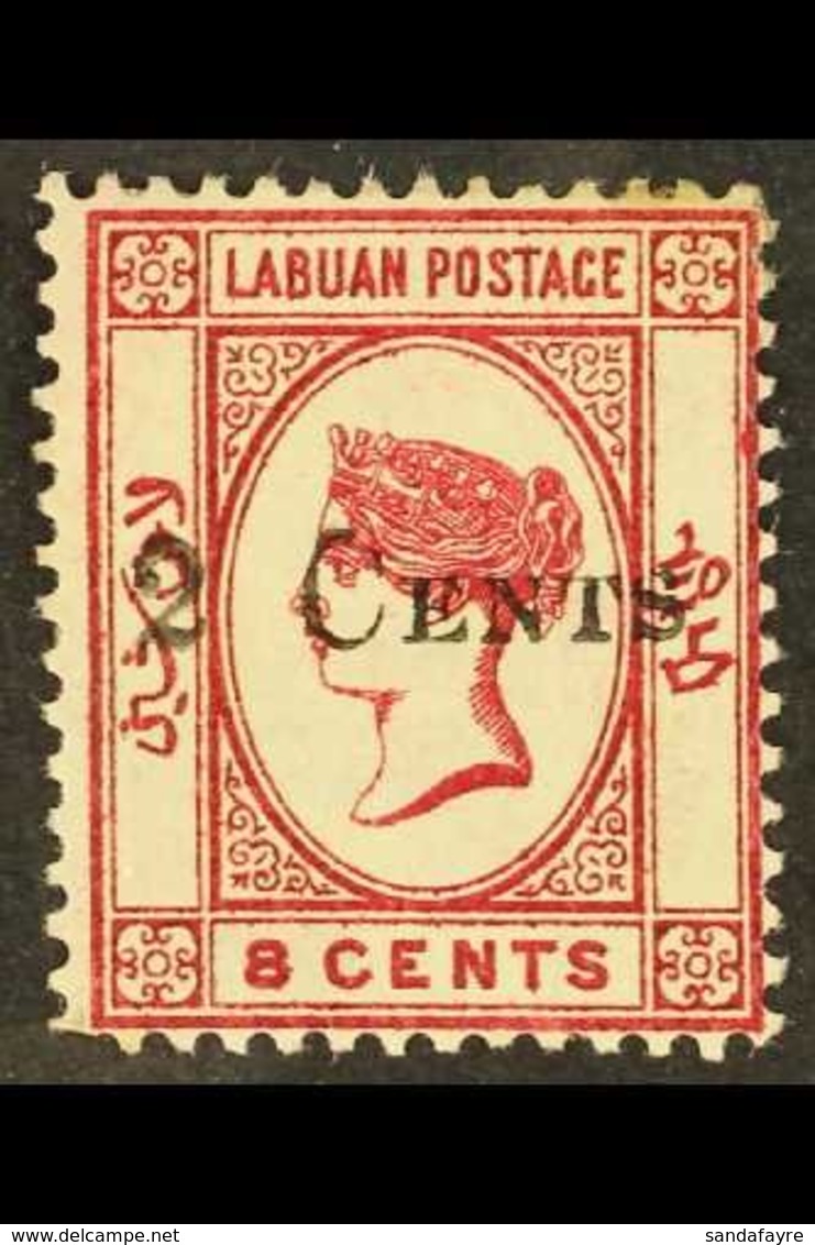 1885 (June) 2c On 8c Carmine, SG 23,  Mint With Tiny Hinge Thin. For More Images, Please Visit Http://www.sandafayre.com - Borneo Del Nord (...-1963)
