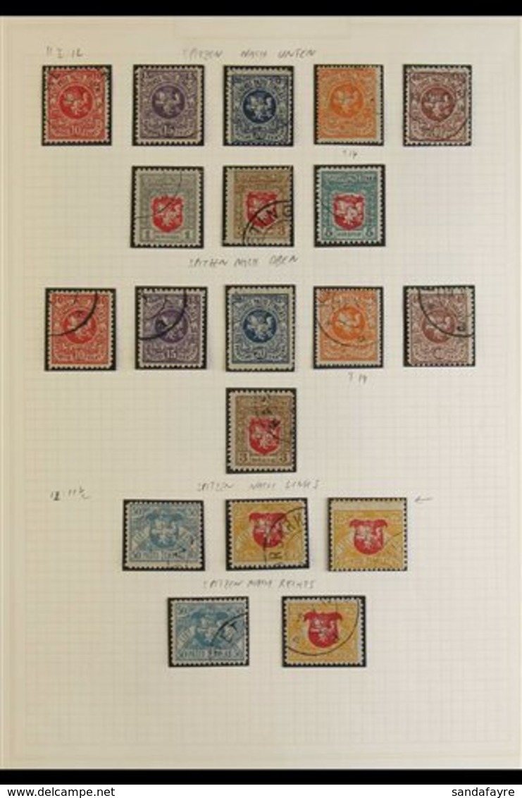 1919-1940 VERY FINE USED COLLECTION A Clean And Attractive Collection On Album Pages With A High Level Of Completion For - Litauen