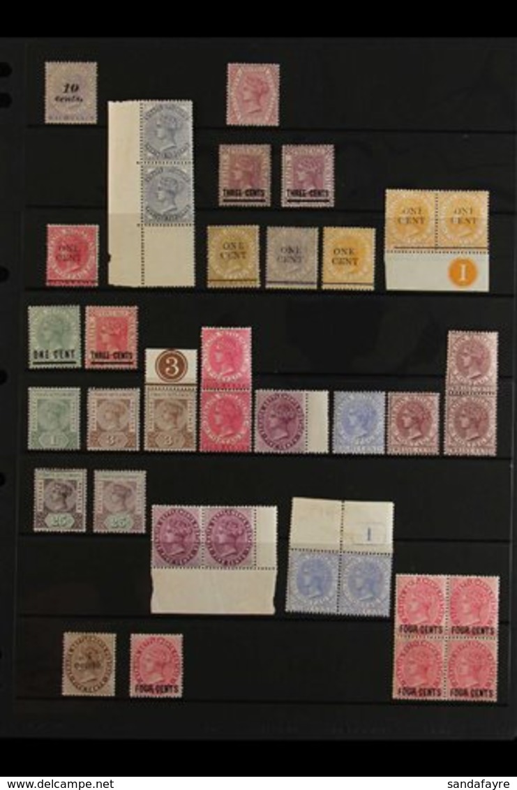 1880-1948 MINT COLLECTION WITH MULTIPLES. A Useful Mint Collection Presented On Stock Pages With Controls, Multiples, Su - Straits Settlements