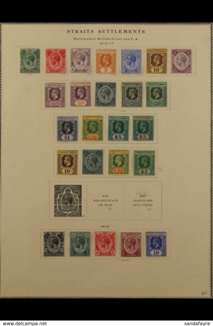 1912 - 1945 HIGHLY COMPLETE SUPERB MINT COLLECTION Lovely Fresh Mint Collection Complete To The $5 Value For Most Issues - Straits Settlements