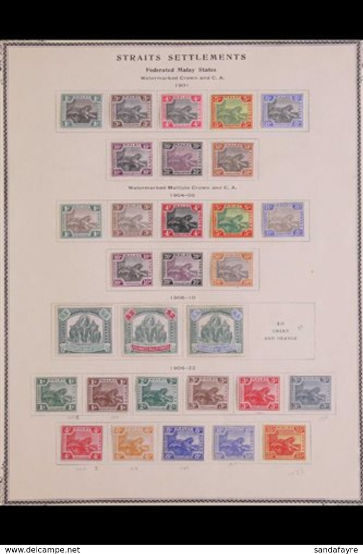 FEDERATED STATES 1900 - 1922 Mint Only Collection On Printed Album Pages With 1900  Wmk CA Set To 50c Complete, 1904 Wmk - Altri & Non Classificati