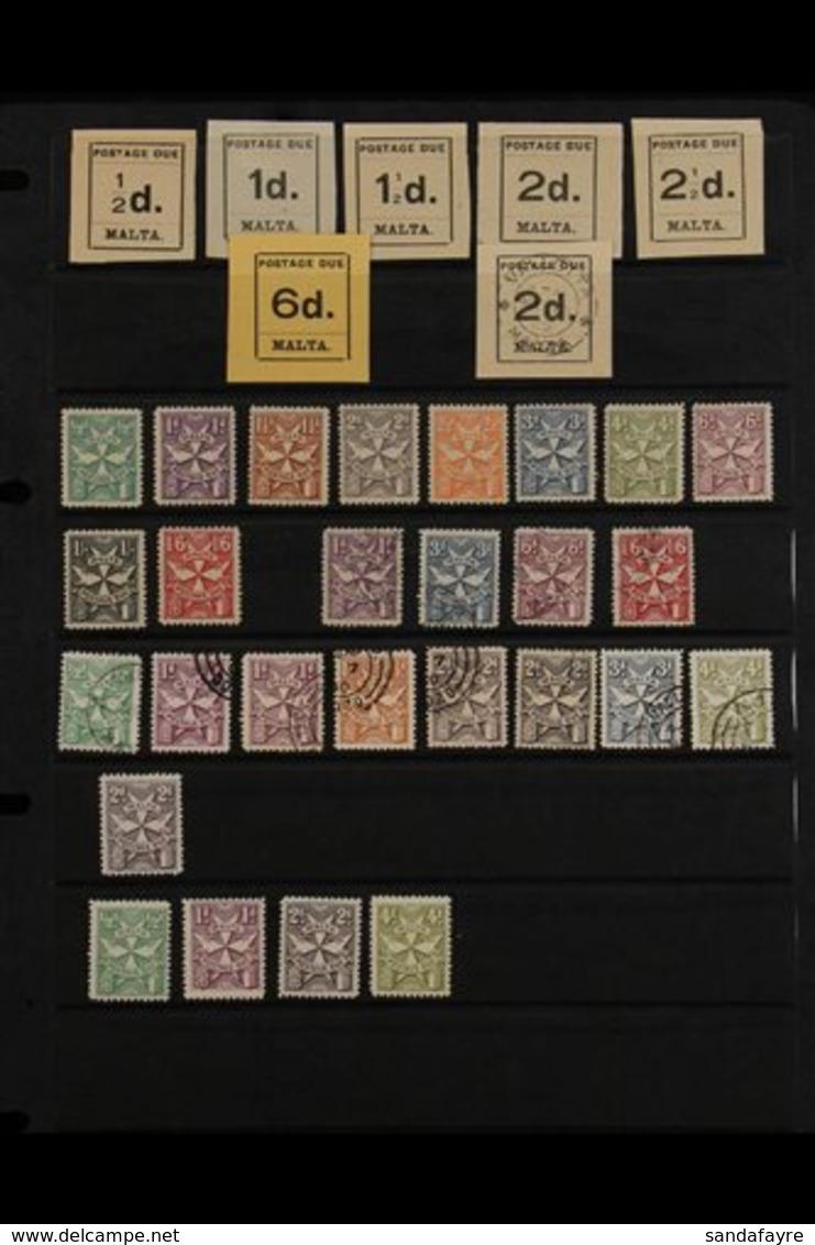 POSTAGE DUES 1925-1967 All Different Mint And Used Collection, Fine Condition. With 1925 Imperf Range To 6d Mint, Plus 2 - Malte (...-1964)