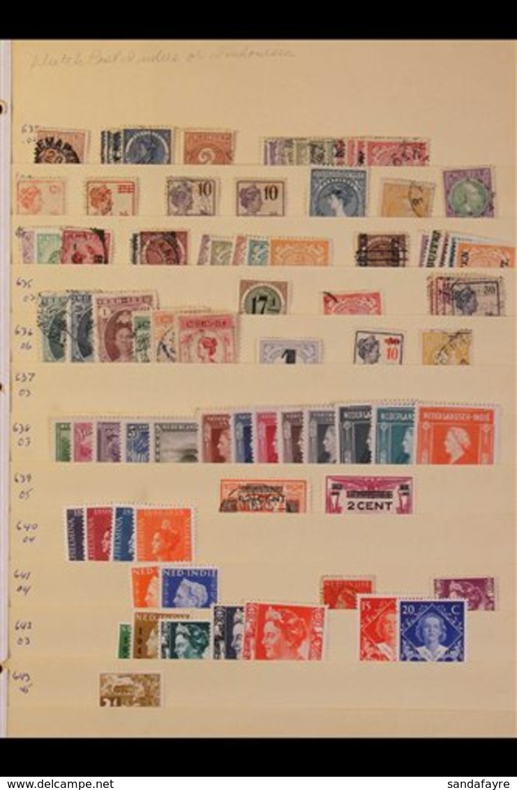 NETHERLANDS INDIES Small Collection Balance, With 1915-41 Charity Issues, Almost Complete Mint, Plus Range Of Mint & Use - Other & Unclassified