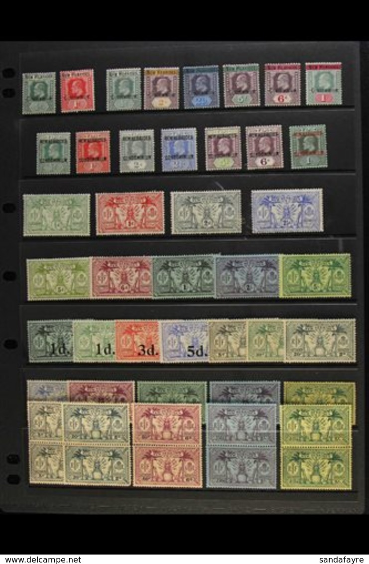 ENGLISH 1908-1970 MINT & NHM COLLECTION Presented On A Trio Of Stock Pages. Includes 1908 KEVII To Both 1s, 1911 "Weapon - Andere & Zonder Classificatie