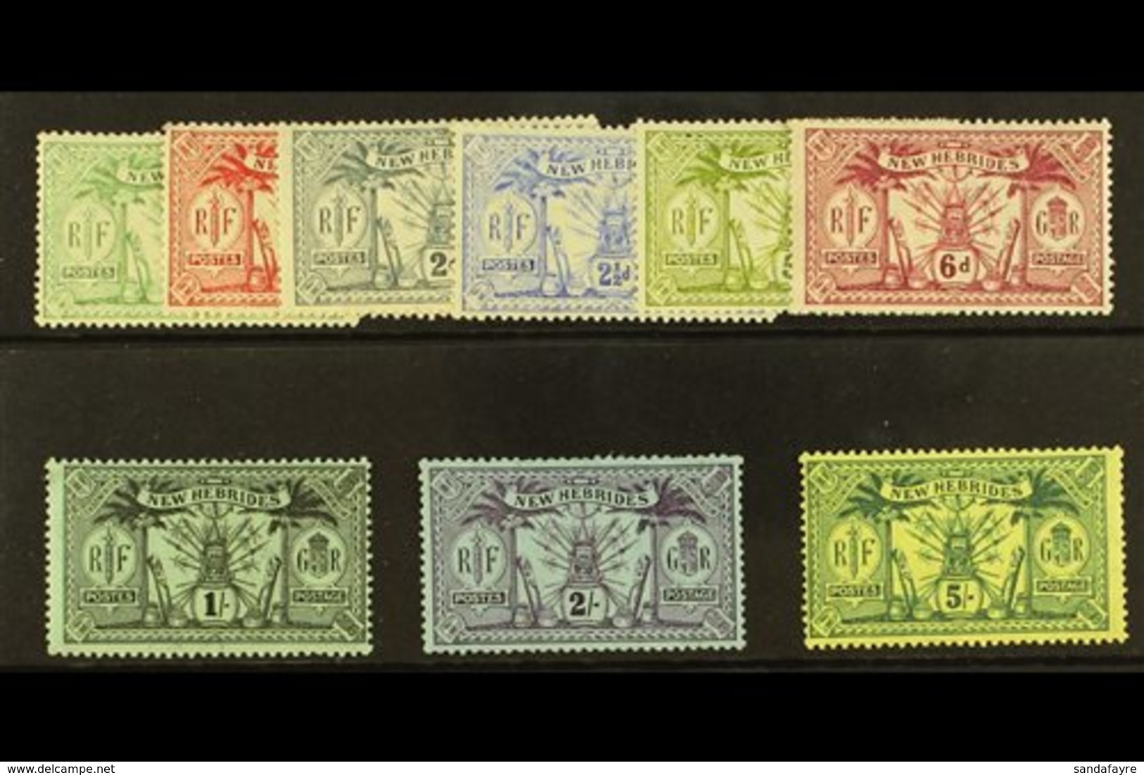 ENGLISH 1911 Complete Definitive Set, SG 18/28, Very Fine Mint. (9 Stamps) For More Images, Please Visit Http://www.sand - Other & Unclassified