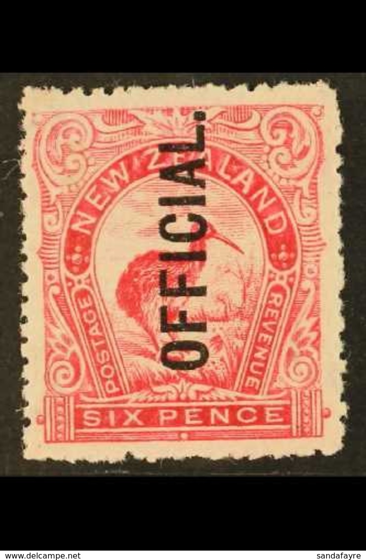 OFFICIAL 1907-11 6d Bright Carmine-pink, SG O64, Very Fine Mint. For More Images, Please Visit Http://www.sandafayre.com - Other & Unclassified