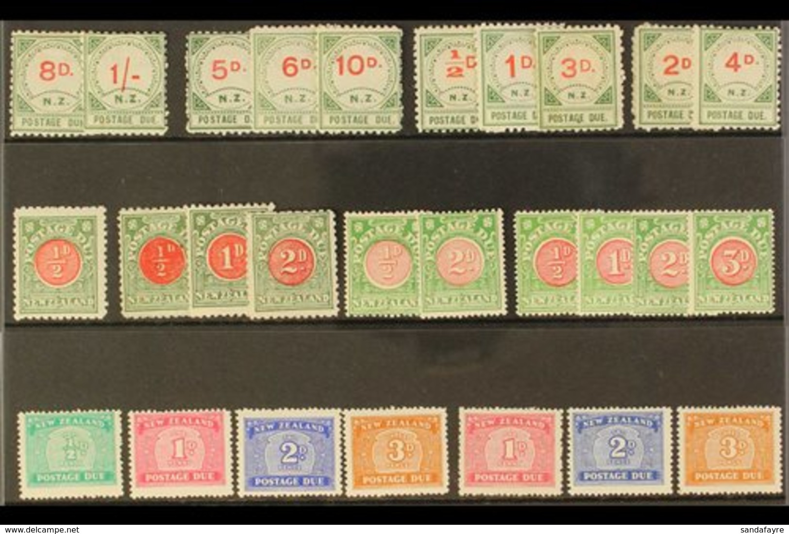 POSTAGE DUES 1899-1949 MINT COLLECTION Presented On A Stock Card That Includes 1899-1900 8d & 1s, 5d, 6d & 10d "Small D" - Altri & Non Classificati