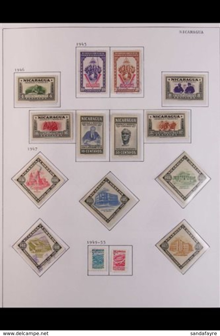 1940 TO 1961 COLLECTION. An Attractive Mint & Fine Used Collection On Leaves, A Good Level Of Completion Incl Airs And M - Nicaragua