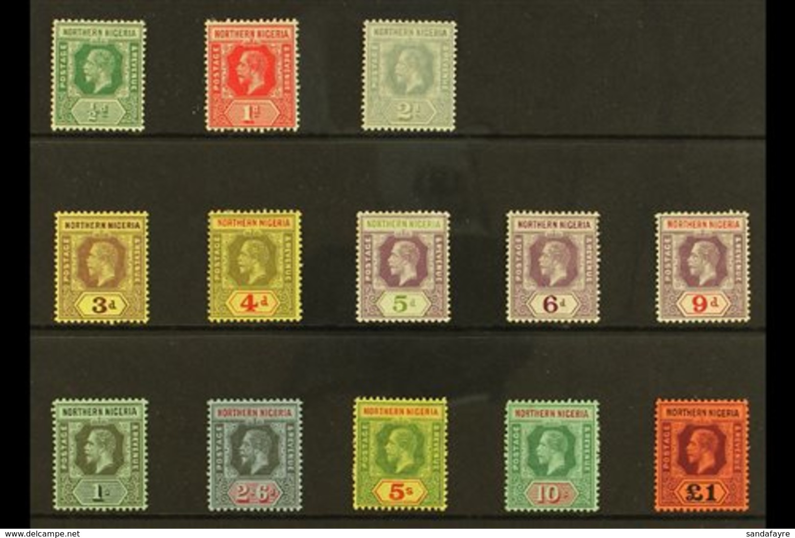 1912 KGV Definitive Set, SG 40/52, Fine Mint (13 Stamps) For More Images, Please Visit Http://www.sandafayre.com/itemdet - Nigeria (...-1960)