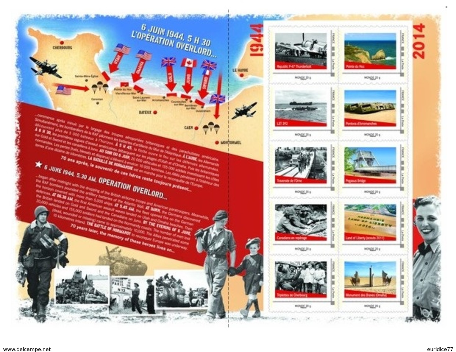 France 2013 - Collector - 70 Ans Du Débarquement En Normandie Edition Limitee Mnh - 2. Weltkrieg