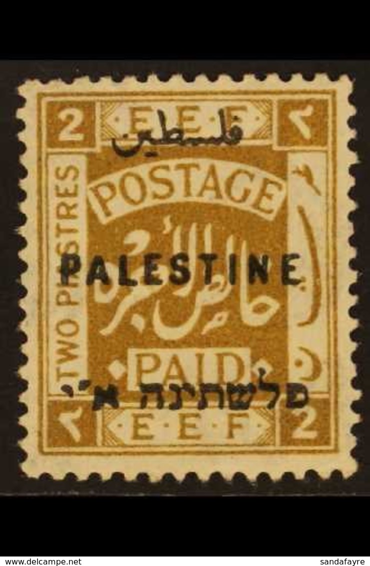 1922 2p Ochre, Wmk Script CA, Ovpt Type 8, SG 81b, Very Fine Mint. For More Images, Please Visit Http://www.sandafayre.c - Palestina
