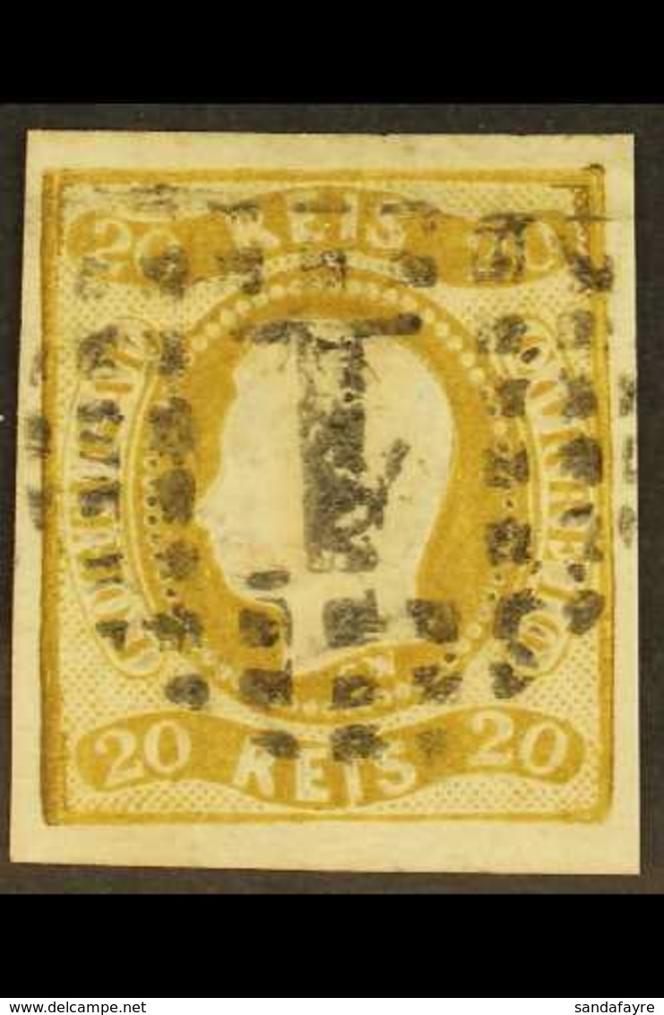 1866 20r Bistre, Imperf, Curved Label, SG 38, Very Fine Used. For More Images, Please Visit Http://www.sandafayre.com/it - Sonstige & Ohne Zuordnung