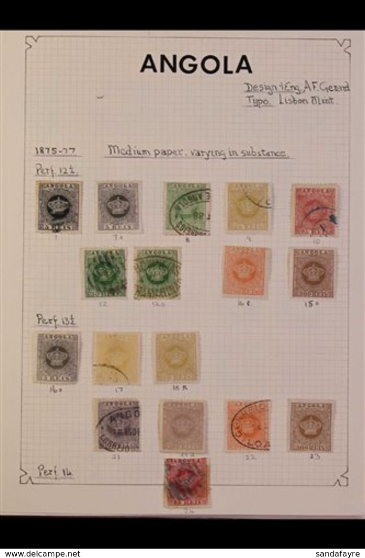 ANGOLA 1877-1974. An Attractive, ALL DIFFERENT MINT AND USED COLLECTION (CAT £3000+) Presented In A Small Album. Include - Andere & Zonder Classificatie