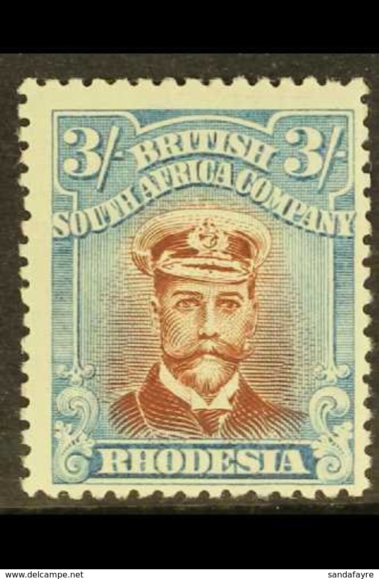 1922-24 3s Red-brown And Grey-blue "Admiral", Head Die III, Perf 14, SG 305, Very Fine Mint. For More Images, Please Vis - Sonstige & Ohne Zuordnung