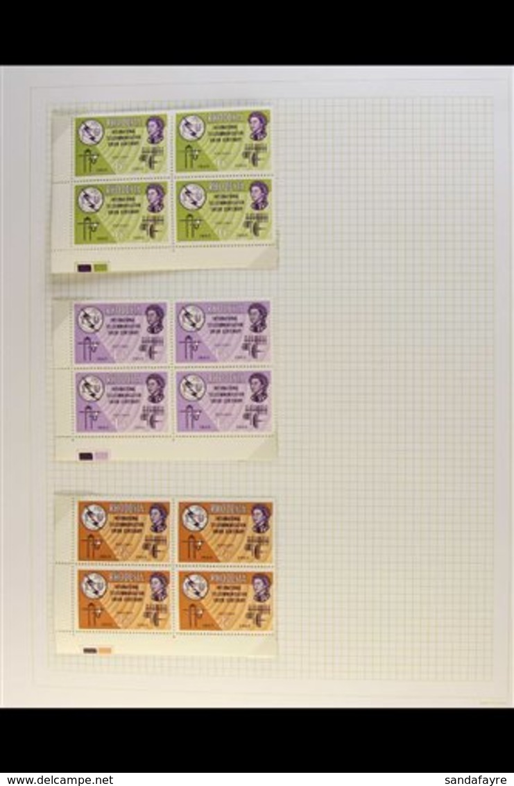 1965-78 CORNER, CYLINDER & IMPRINT BLOCKS COLLECTION, NEVER HINGED MINT OR FINE USED (cancelled To Order), Begins With 1 - Altri & Non Classificati