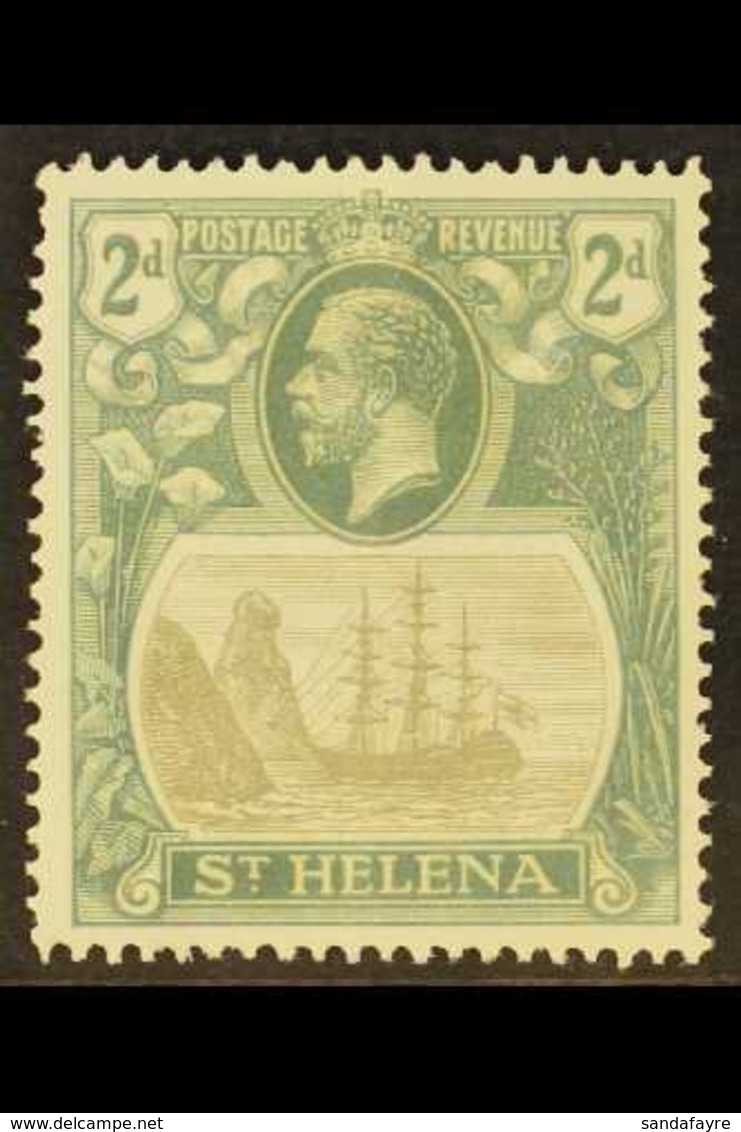 1922-37 2d Grey And Slate With BROKEN MAINMAST, SG 100a, Very Fine Mint. For More Images, Please Visit Http://www.sandaf - St. Helena