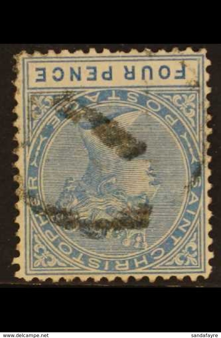 1879 4d Blue, Watermark Inverted, SG 8w, Finely Used. For More Images, Please Visit Http://www.sandafayre.com/itemdetail - St.Cristopher-Nevis & Anguilla (...-1980)