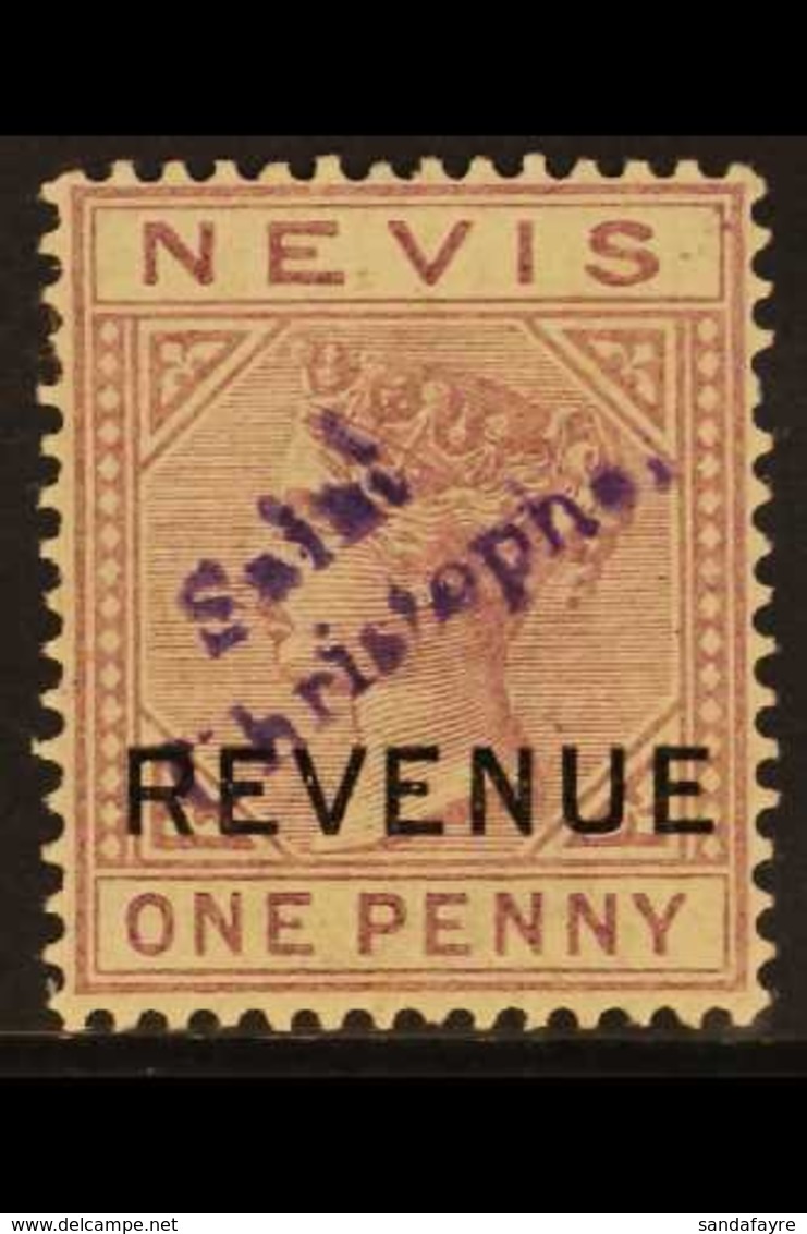 POSTAL FISCAL 1883 1d Lilac-mauve, SG R1, Fresh Mint With Tiny Hinge Thin. For More Images, Please Visit Http://www.sand - St.Christopher, Nevis En Anguilla (...-1980)