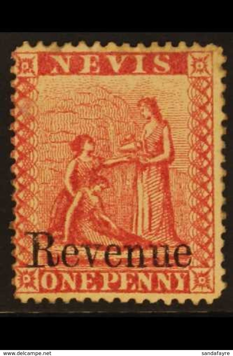 POSTAL FISCAL 1882 1d Rose, SG F2, Very Fine Mint. For More Images, Please Visit Http://www.sandafayre.com/itemdetails.a - St.Christopher-Nevis & Anguilla (...-1980)