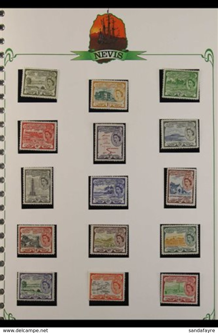1953-80 NEVER HINGED MINT COLLECTION Displayed In An Album, Virtually Complete And Incl. 1954-63 Set, 1963-69 Set, 1970- - St.Kitts E Nevis ( 1983-...)