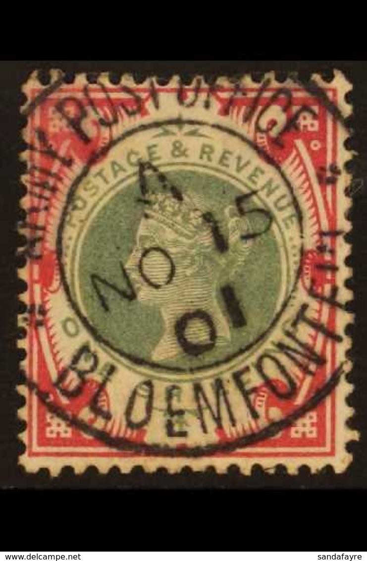 BOER WAR - GB USED IN. GB 1900 1s Green And Carmine "Jubilee" Stamp Cancelled By Superb "Army Post Office / Bloemfontein - Zonder Classificatie