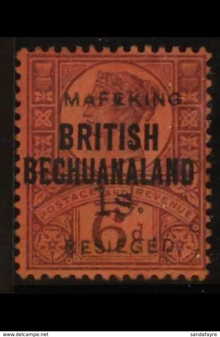 MAFEKING SIEGE 1900 1s On 6d Purple/rose-red British Bechuanaland DANGEROUS FORGERY Of This Rarity (SG 15, Cat £35,000)  - Unclassified