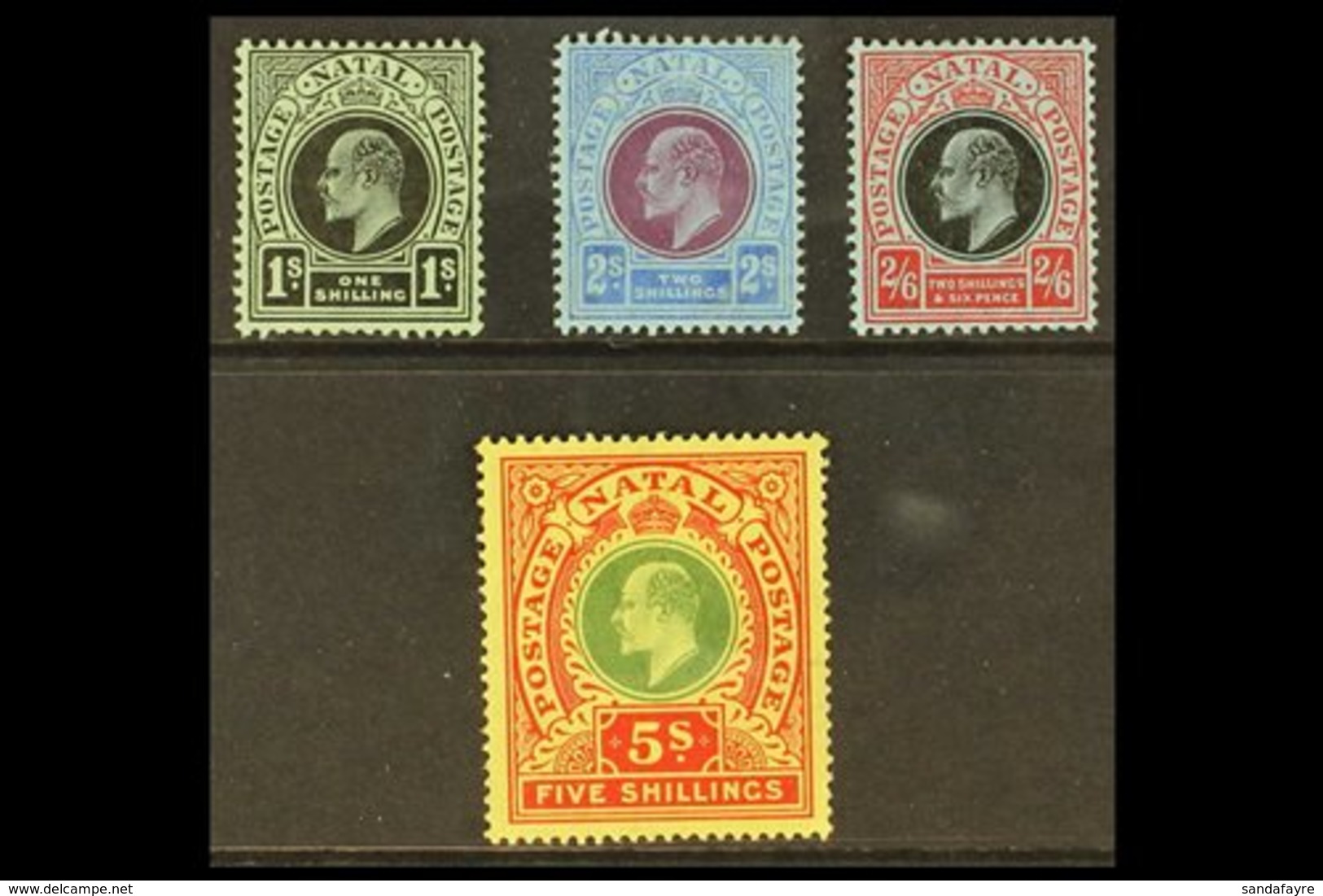 NATAL 1908-09 1s To 5s, SG 166/169, Very Fine Mint. (4 Stamps) For More Images, Please Visit Http://www.sandafayre.com/i - Unclassified