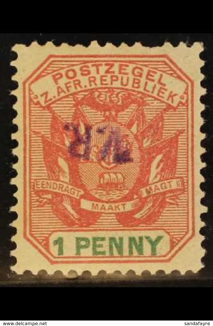 RUSTENBURG 1900 1d Rose Red And Green, VARIETY "HANDSTAMP INVERTED", SG 2var, Mint. Only 3 Known, 1 In The Royal Collect - Unclassified