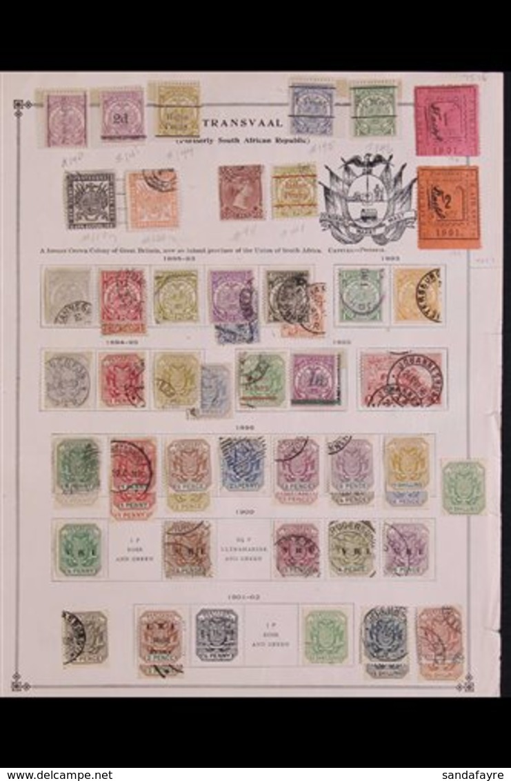 TRANSVAAL 1870's-1900's Mint & Used Collection On Pages, Includes Pietersburg 1901 1d & 2d Mint Etc. Mostly Good To Fine - Non Classificati