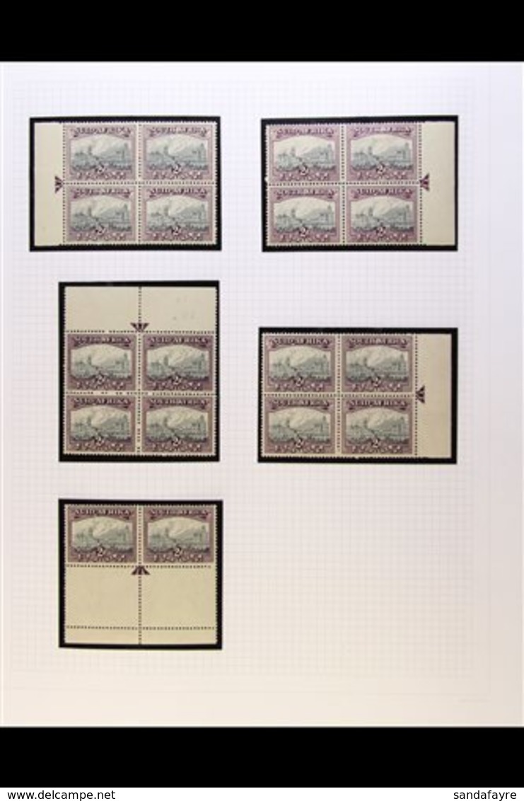 1933-48 2d Grey & Dull Purple, ALL FOUR ARROW BLOCKS OF From Top, Left & Right Margins In Blocks Of 4, Bottom Margin Exa - Unclassified