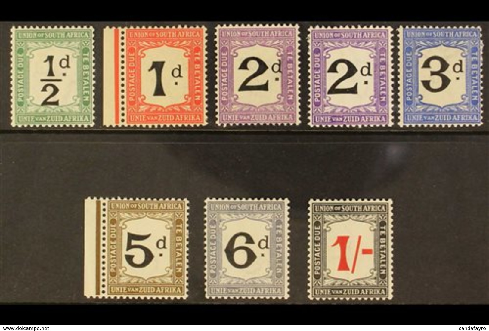 POSTAGE DUES 1914-22 Complete Set Plus 2d Bright Violet Shade, SG D1/7, D3a, Very Fine Mint (8 Stamps). For More Images, - Non Classés